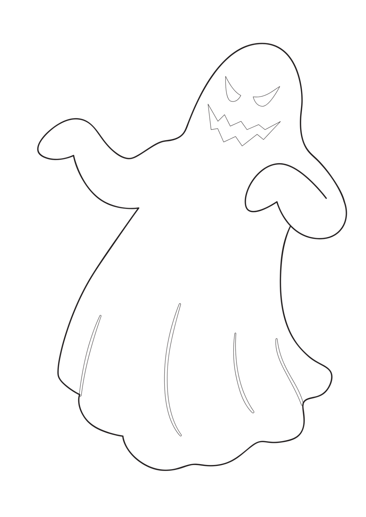 Spooky Halloween Drawing Template - Edit Online & Download