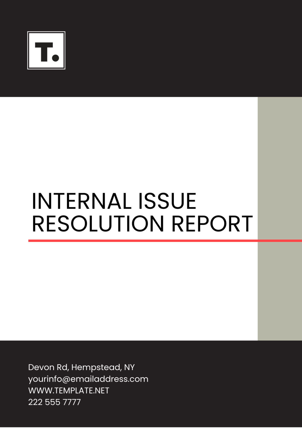 Internal Issue Resolution Report - Edit Online & Download