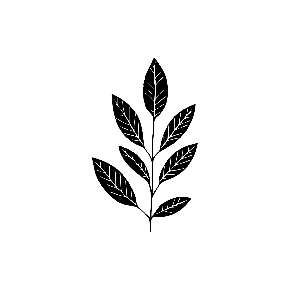 Black and White Leaves Clipart - Edit Online | Template.net