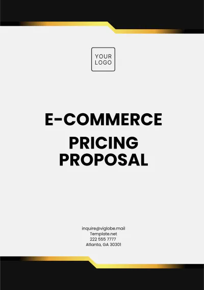 Free E-commerce Pricing Proposal Template to Edit Online