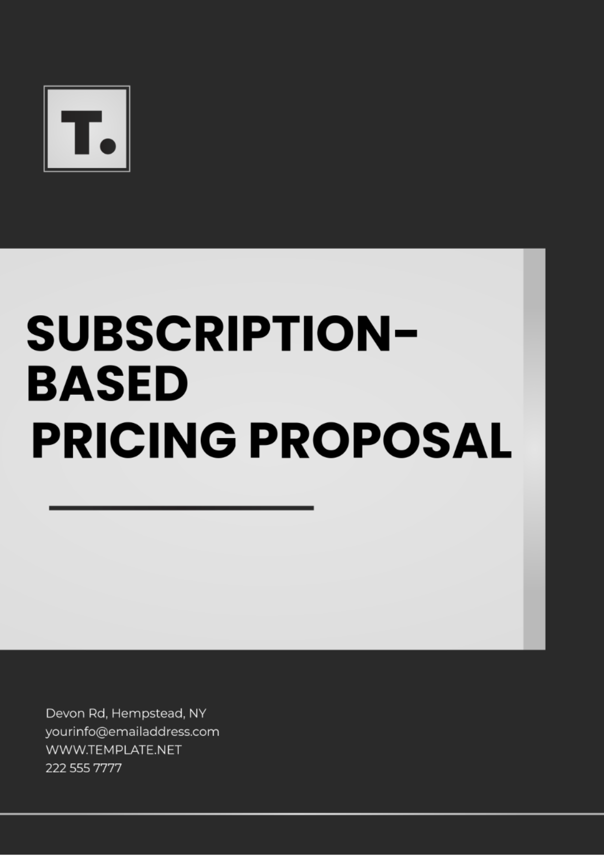 Subscription-Based Pricing Proposal Template - Edit Online & Download