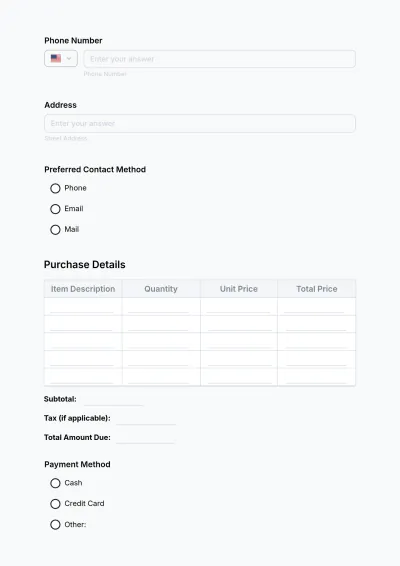 Free Jewelry Store Invoice Form Template to Edit Online