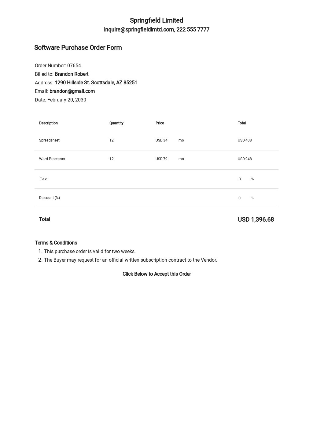 Software Purchase Order Form Template.jpe