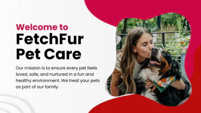 Free Pet Care Presentation Template to Edit Online