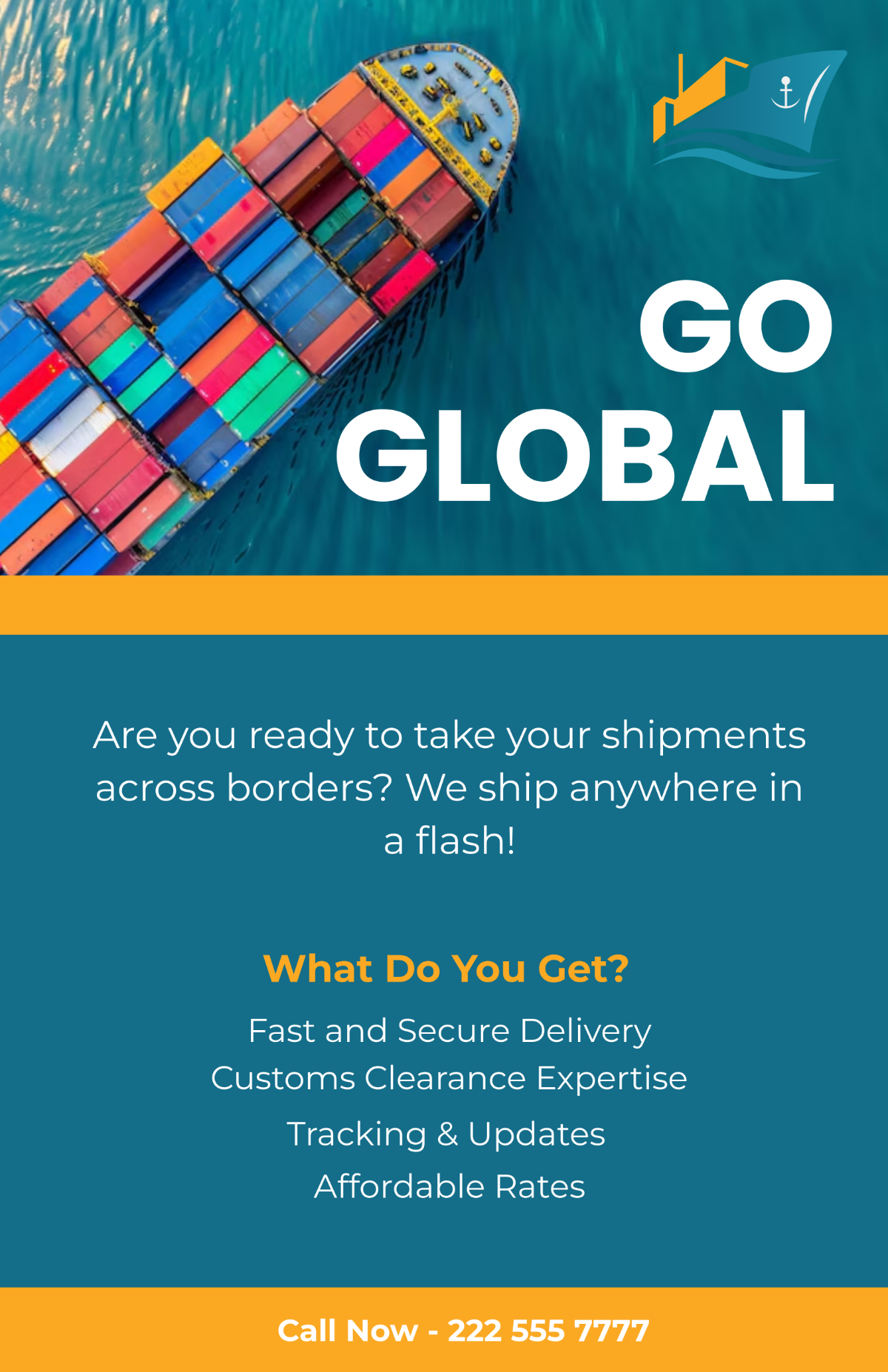 Shipping Company Poster Template