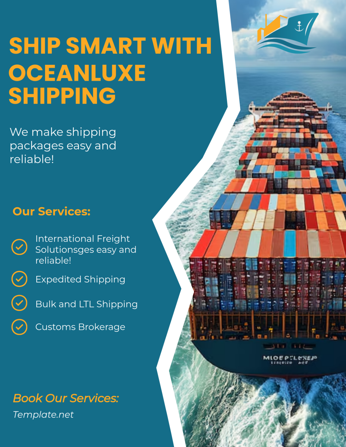 Shipping Company Flyer Template