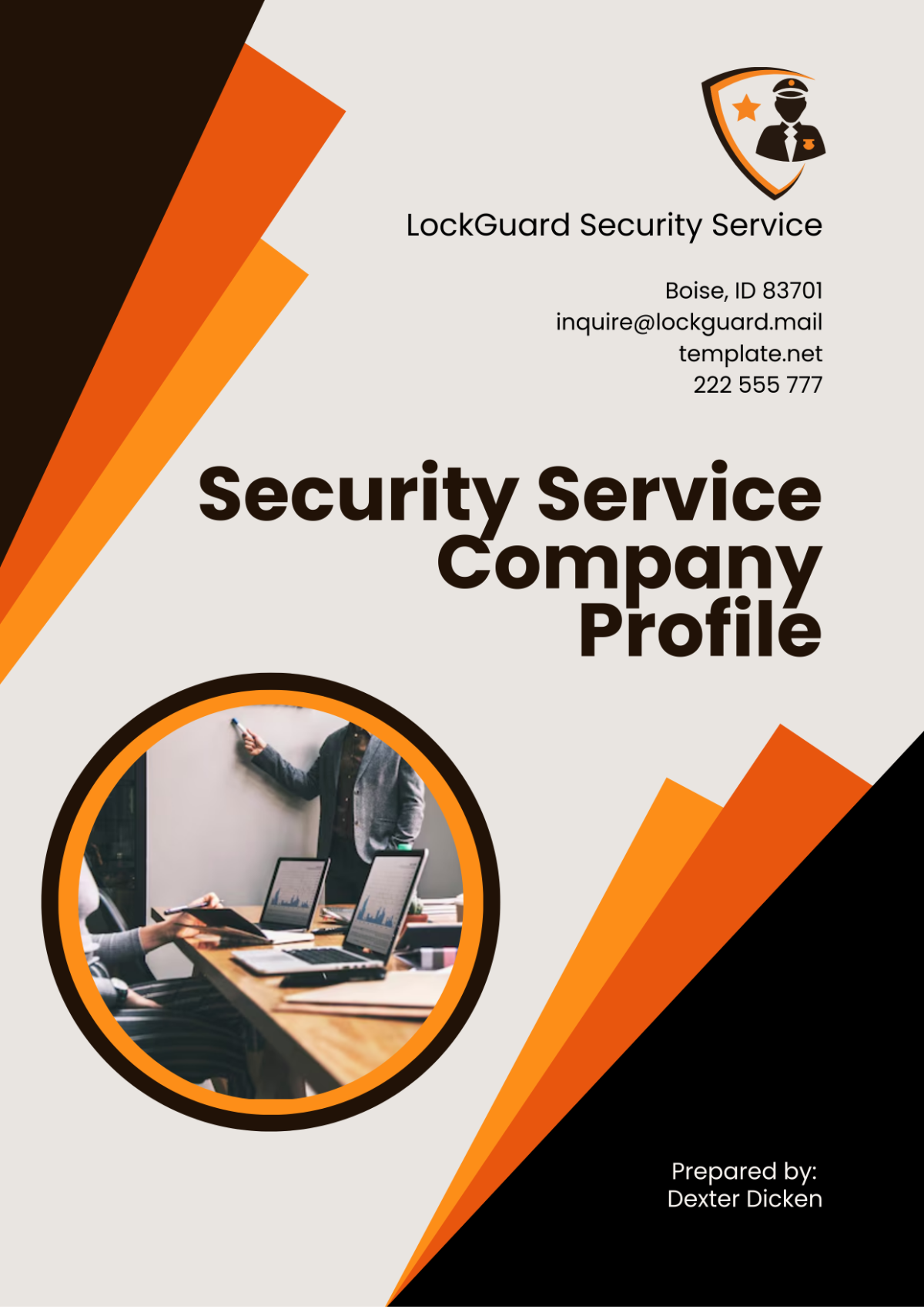 Security Service Company Profile Template - Edit Online & Download