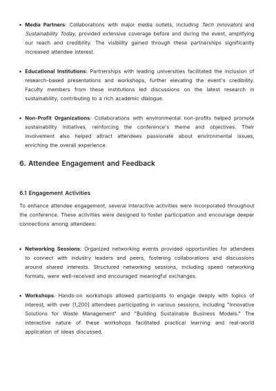 Free Event Planner Report Template to Edit Online