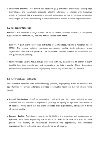 Free Event Planner Report Template to Edit Online