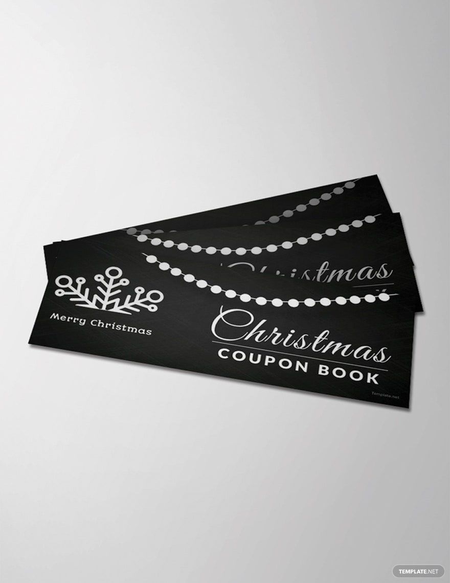 christmas coupon template black and white