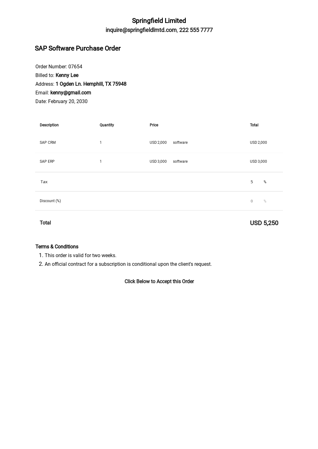 Sap Software Purchase Order Template.jpe