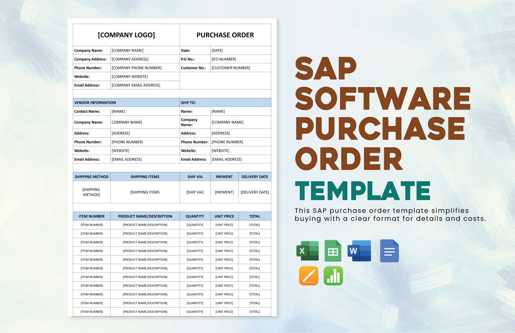 Order Templates In Google Sheets Google Sheets Order Form Template Free ...