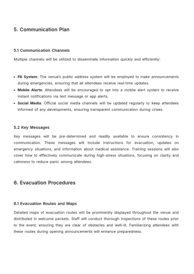 Free Event Planner Emergency Plan Template to Edit Online