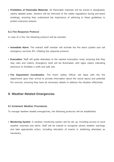 Free Event Planner Emergency Plan Template to Edit Online