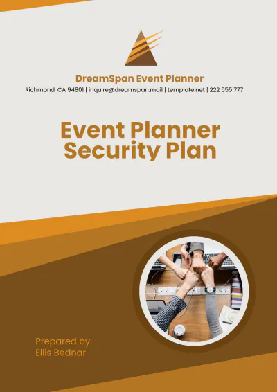 Free Event Planner Security Plan Template to Edit Online