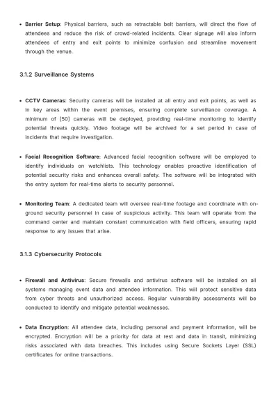Free Event Planner Security Plan Template to Edit Online