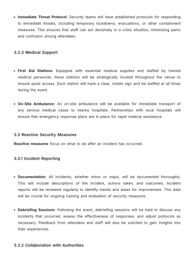Free Event Planner Security Plan Template to Edit Online
