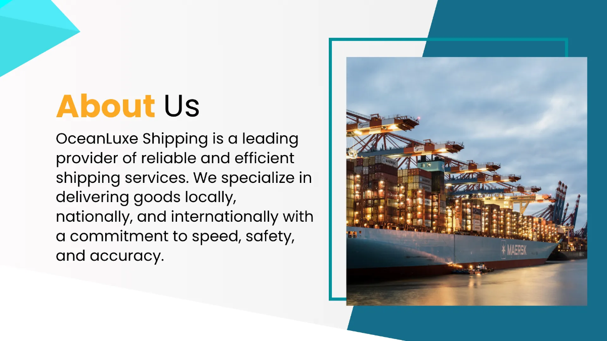 Free Shipping Company Presentation Template to Edit Online