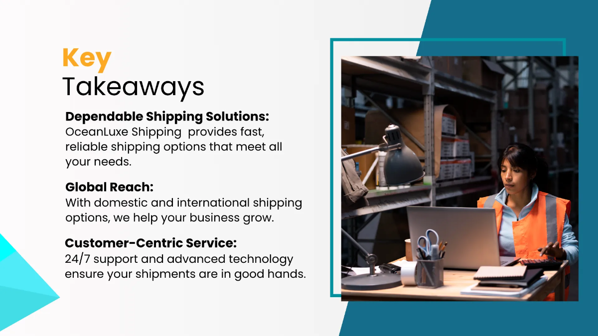 Free Shipping Company Presentation Template to Edit Online