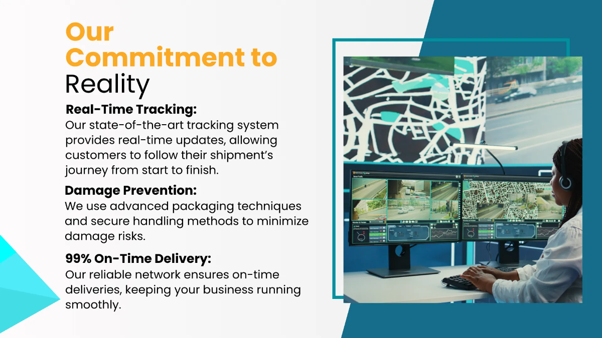 Free Shipping Company Presentation Template to Edit Online