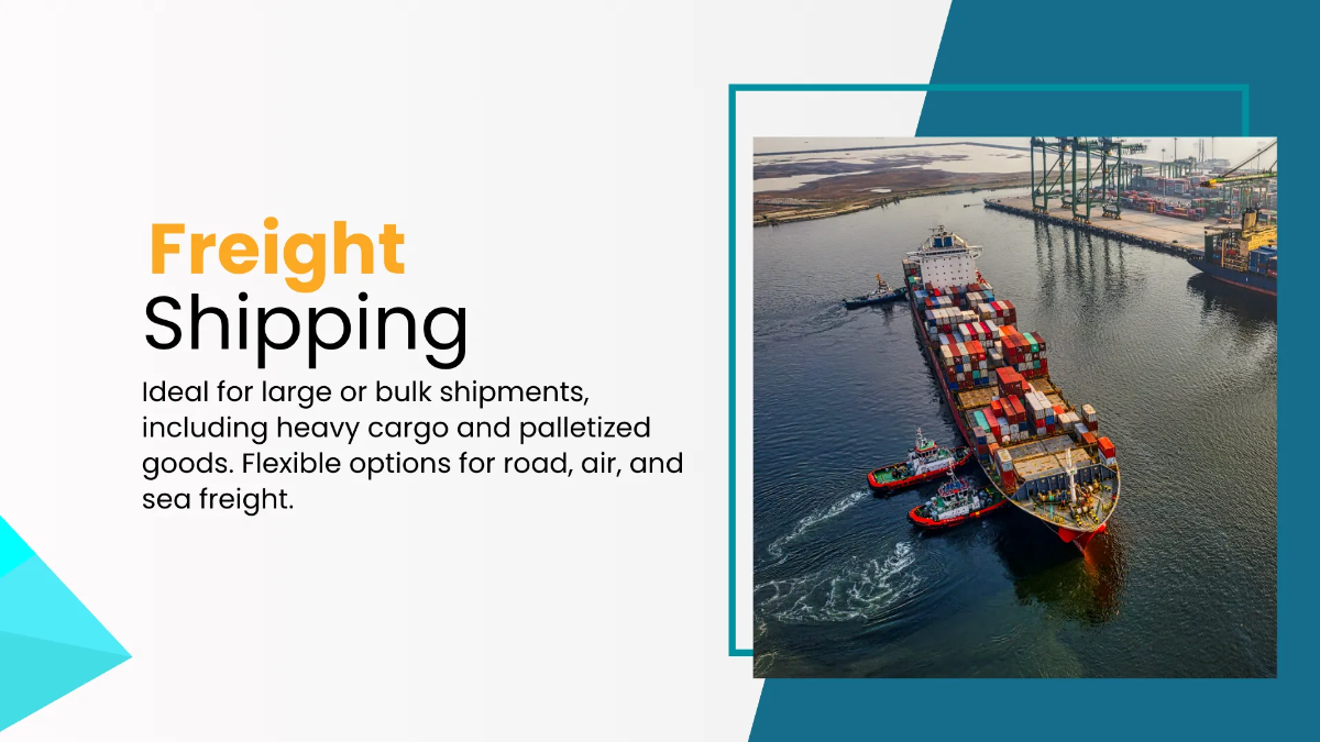 Free Shipping Company Presentation Template to Edit Online