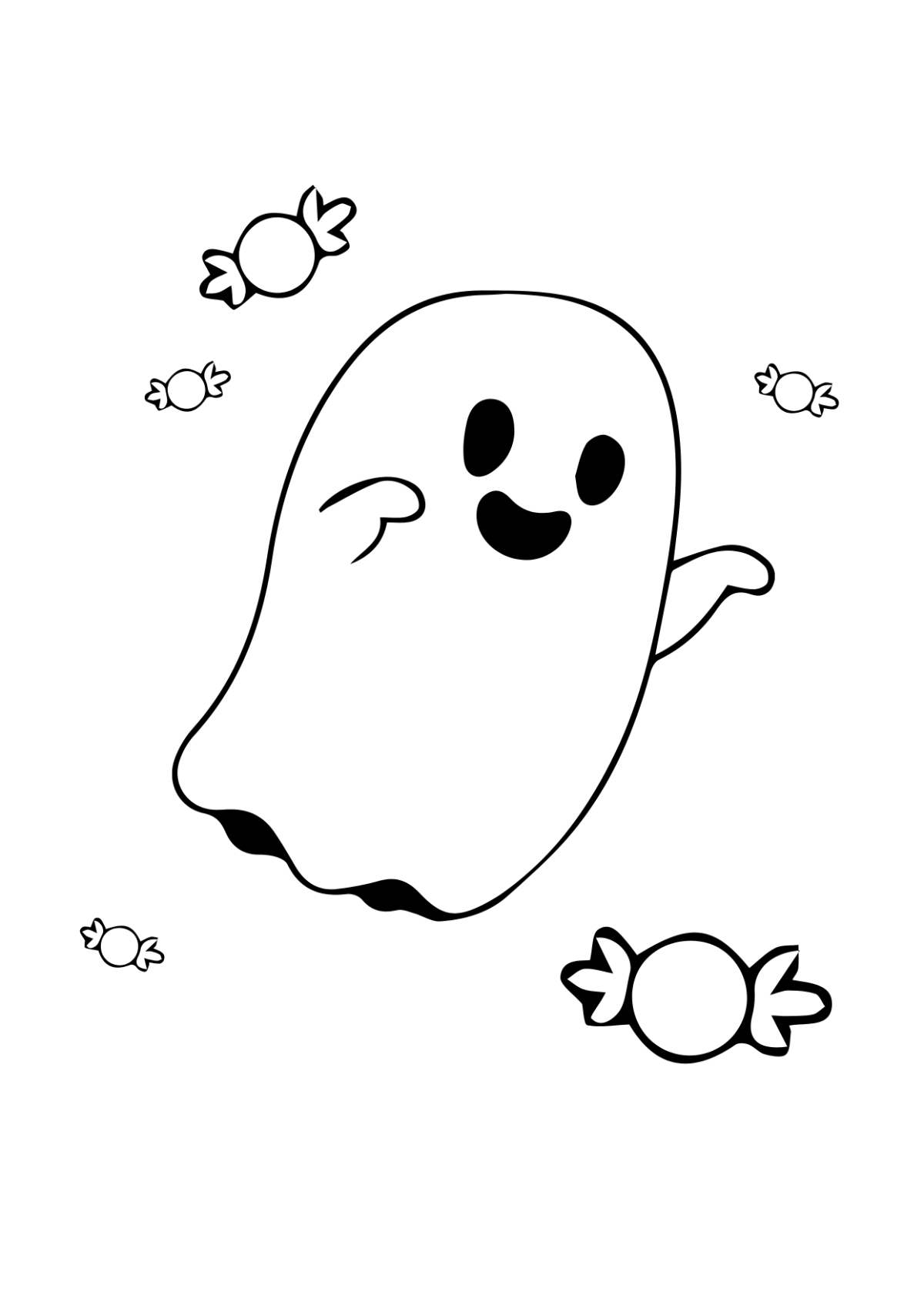 For Kids Halloween Drawing Template