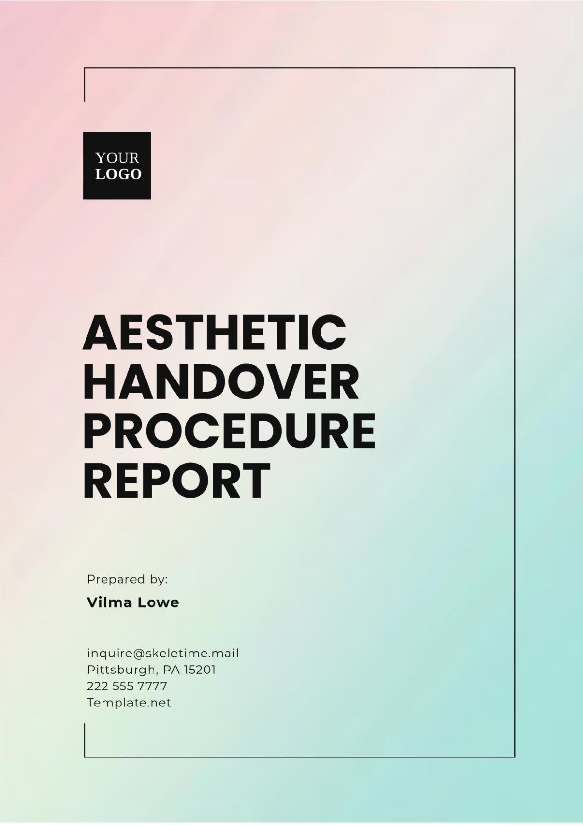 Aesthetic Handover Procedure Report Template - Edit Online & Download