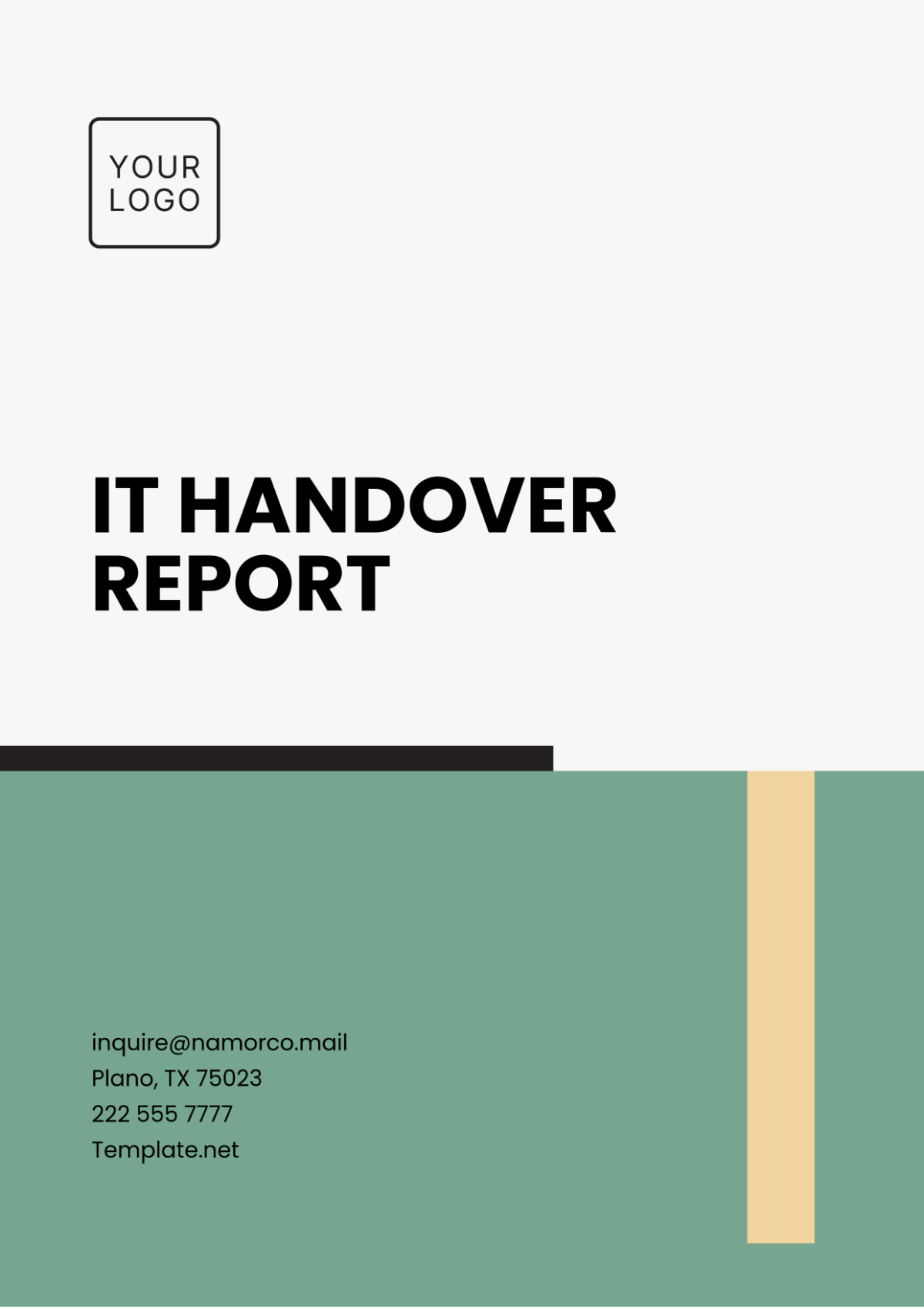 IT Handover Report Template - Edit Online & Download