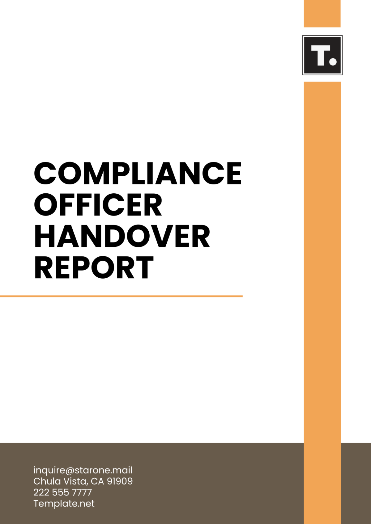 Compliance Officer Handover Report Template - Edit Online & Download