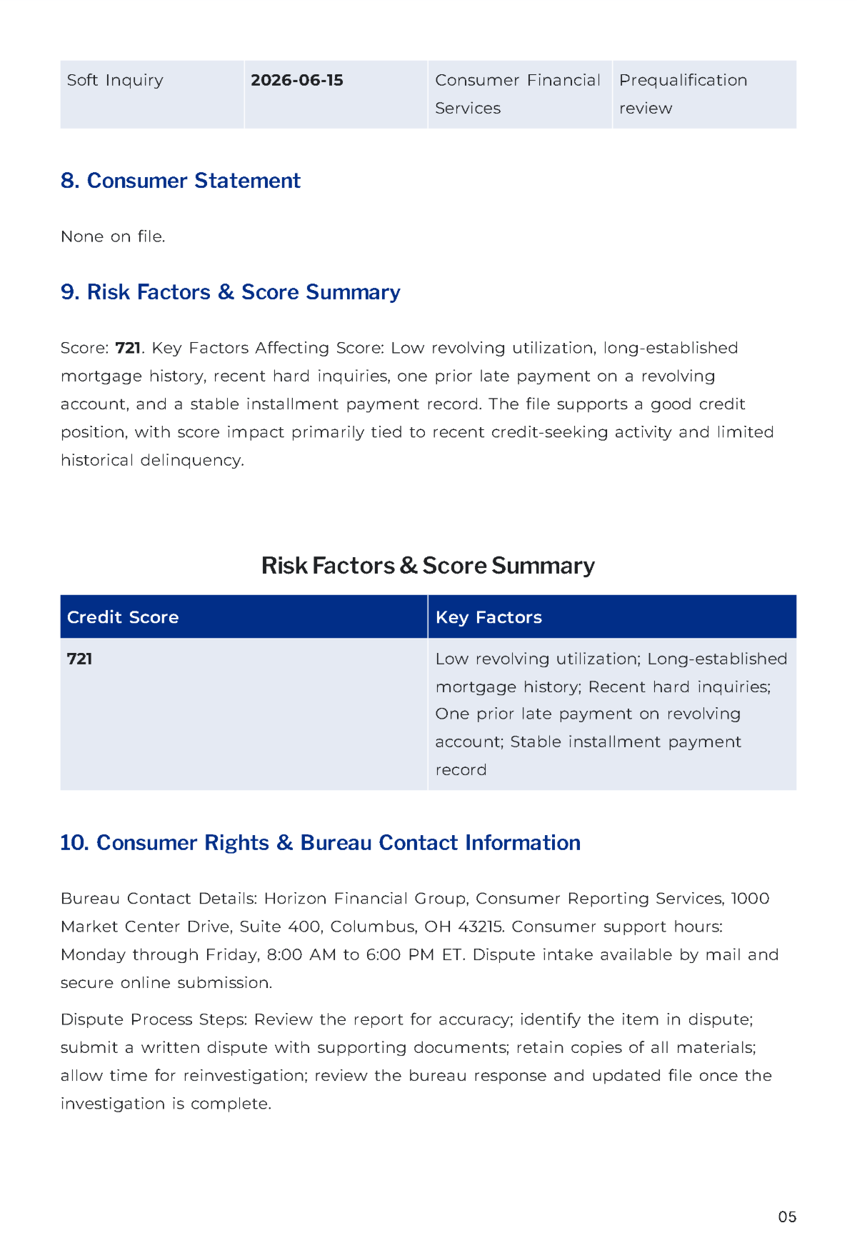 Free Credit Report Template to Edit Online