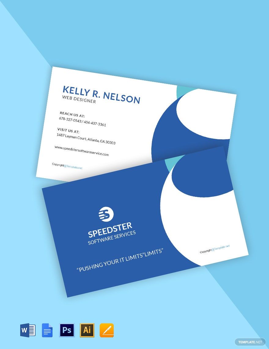 Creative Software Developer Business Card Template