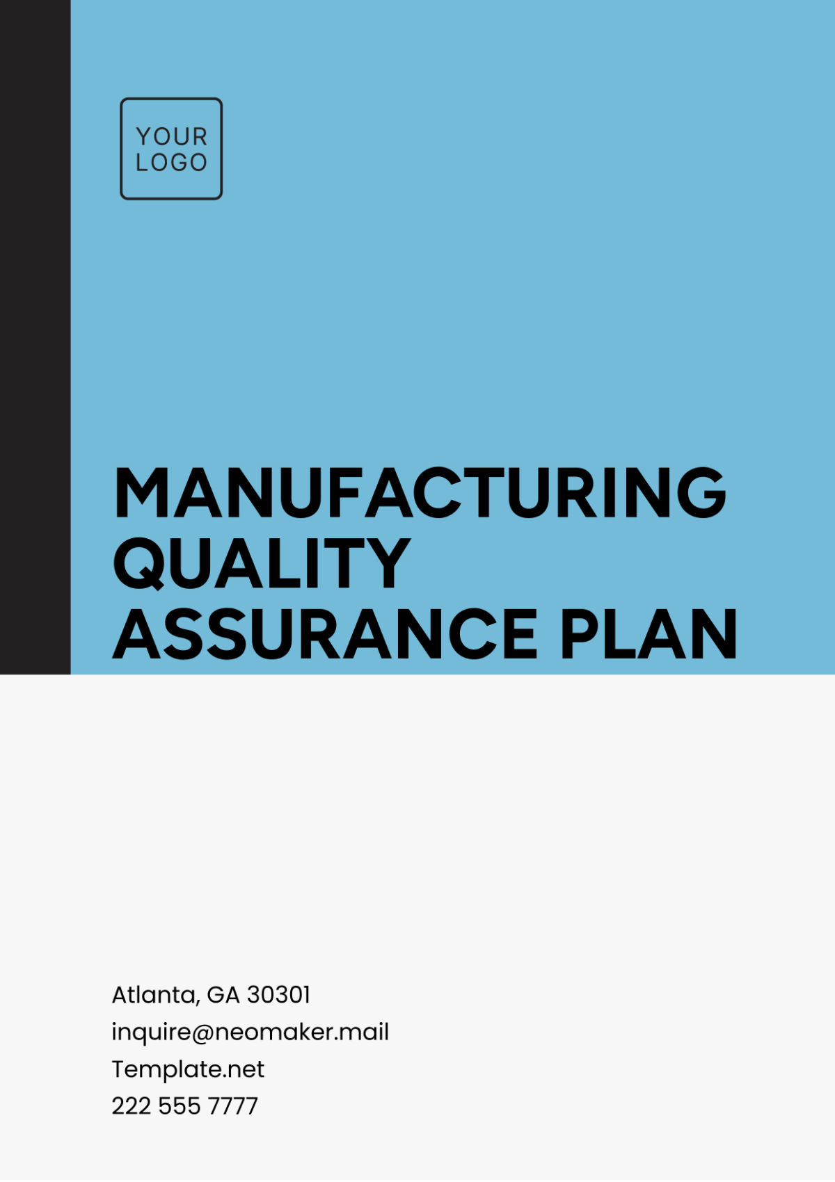 Manufacturing Quality Assurance Plan Template - Edit Online & Download