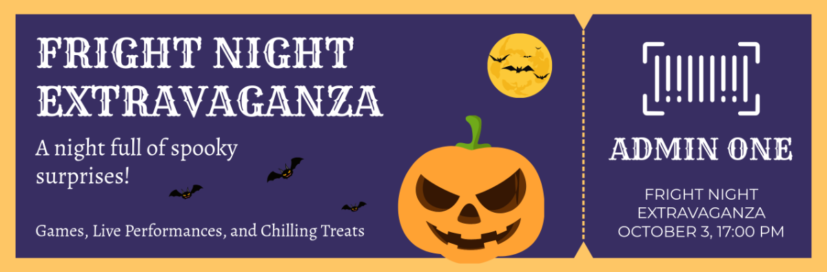 Free Halloween Admit One Ticket Template