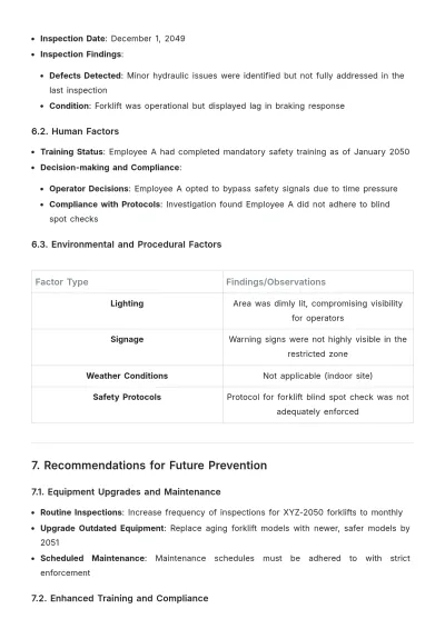 Free Sample Accident Report Template to Edit Online