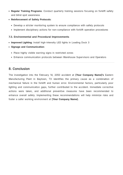 Free Sample Accident Report Template to Edit Online