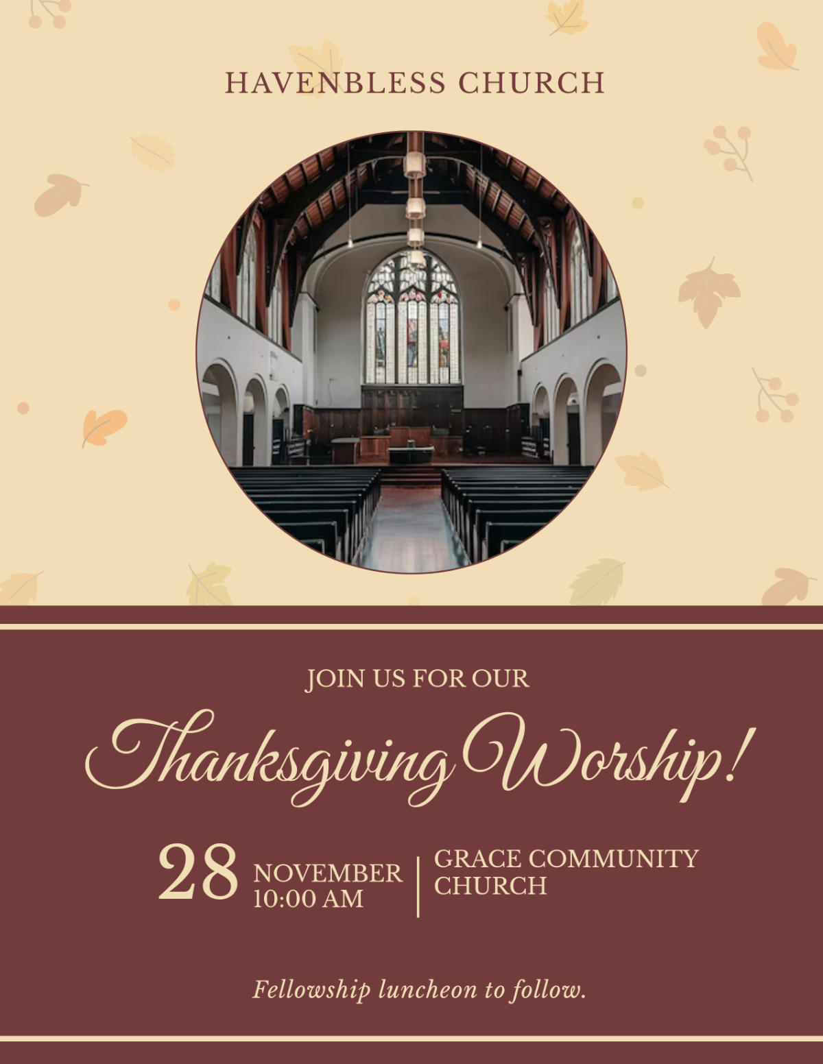 Church Thanksgiving Flyer Design