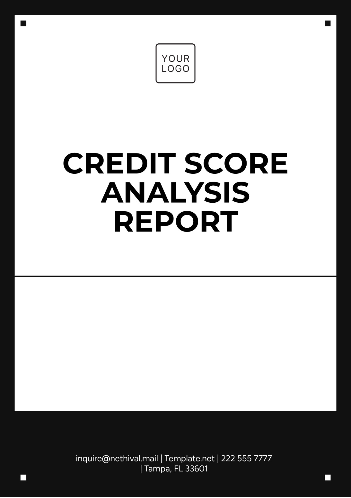 Free Credit Score Analysis Report Template to Edit Online