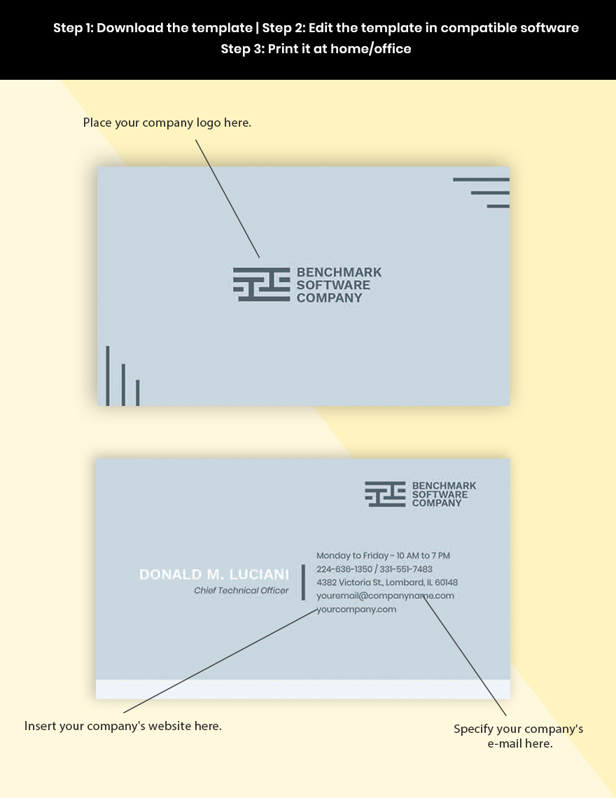 Software Company Business Card Template