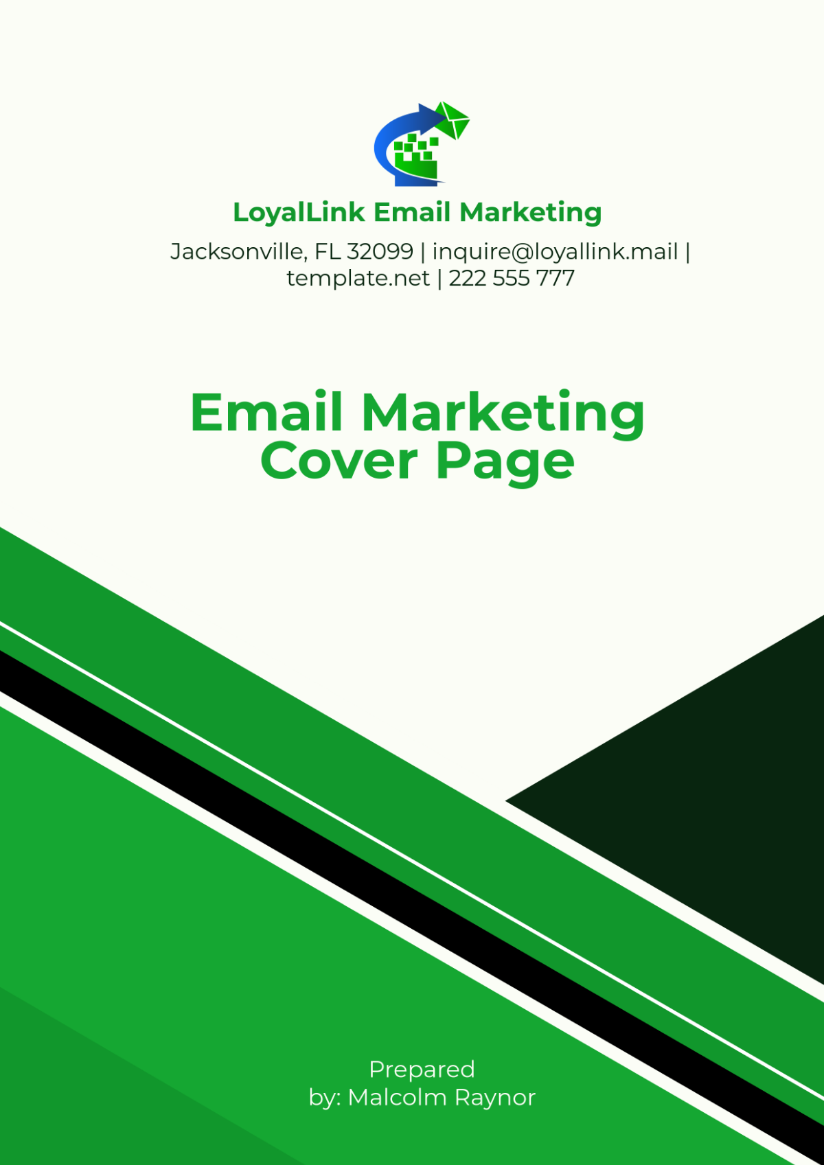 Email Marketing Cover Page