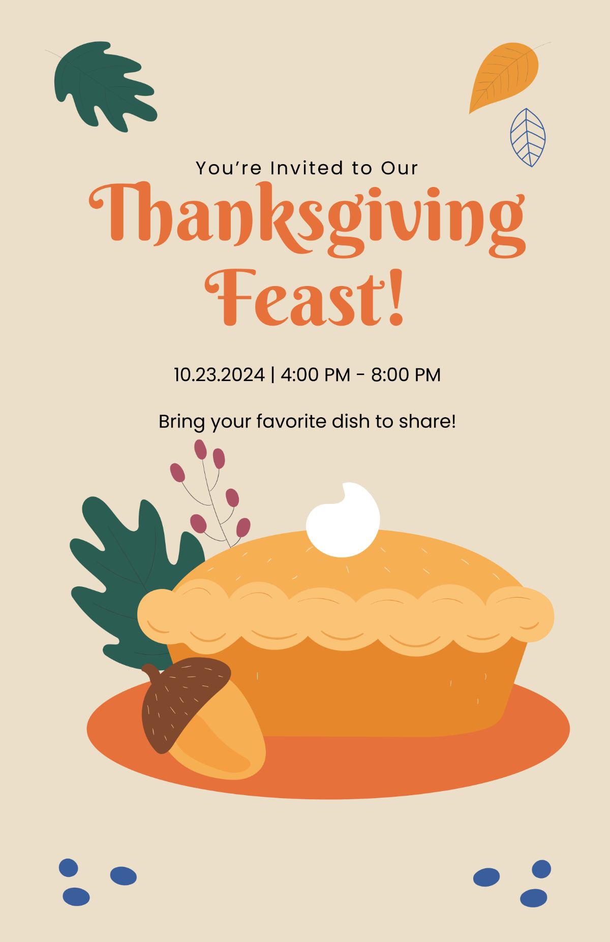 Free Vintage Thanksgiving Poster Template - Edit Online & Download ...