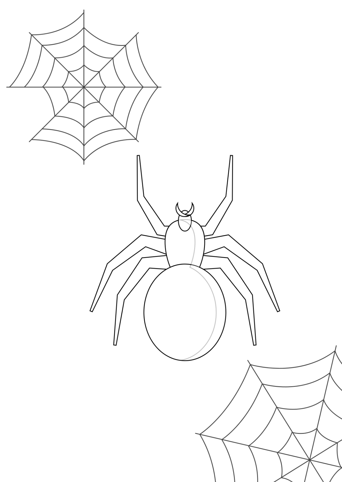 Halloween Spider Drawing Template