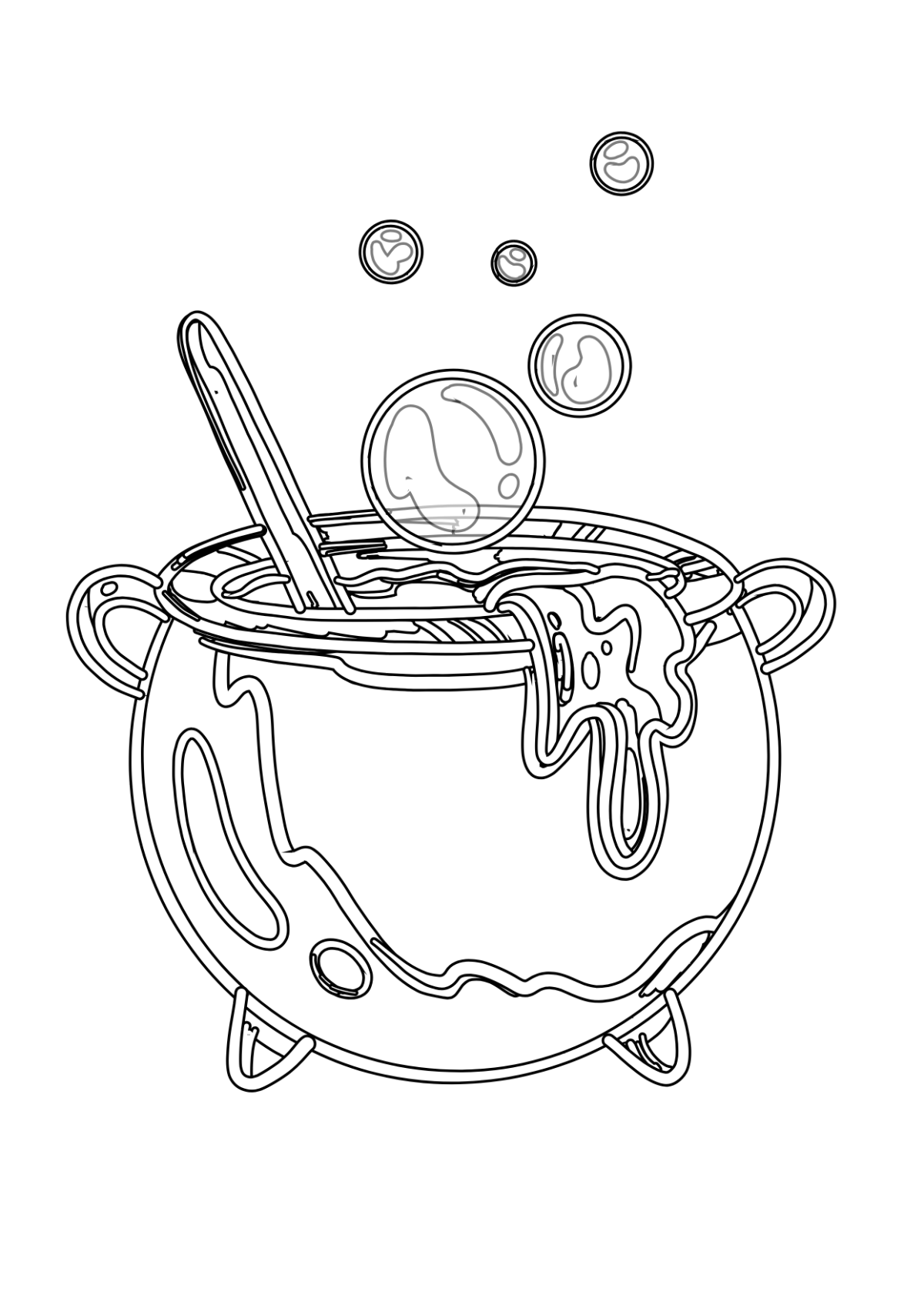 Halloween Potion Drawing Template