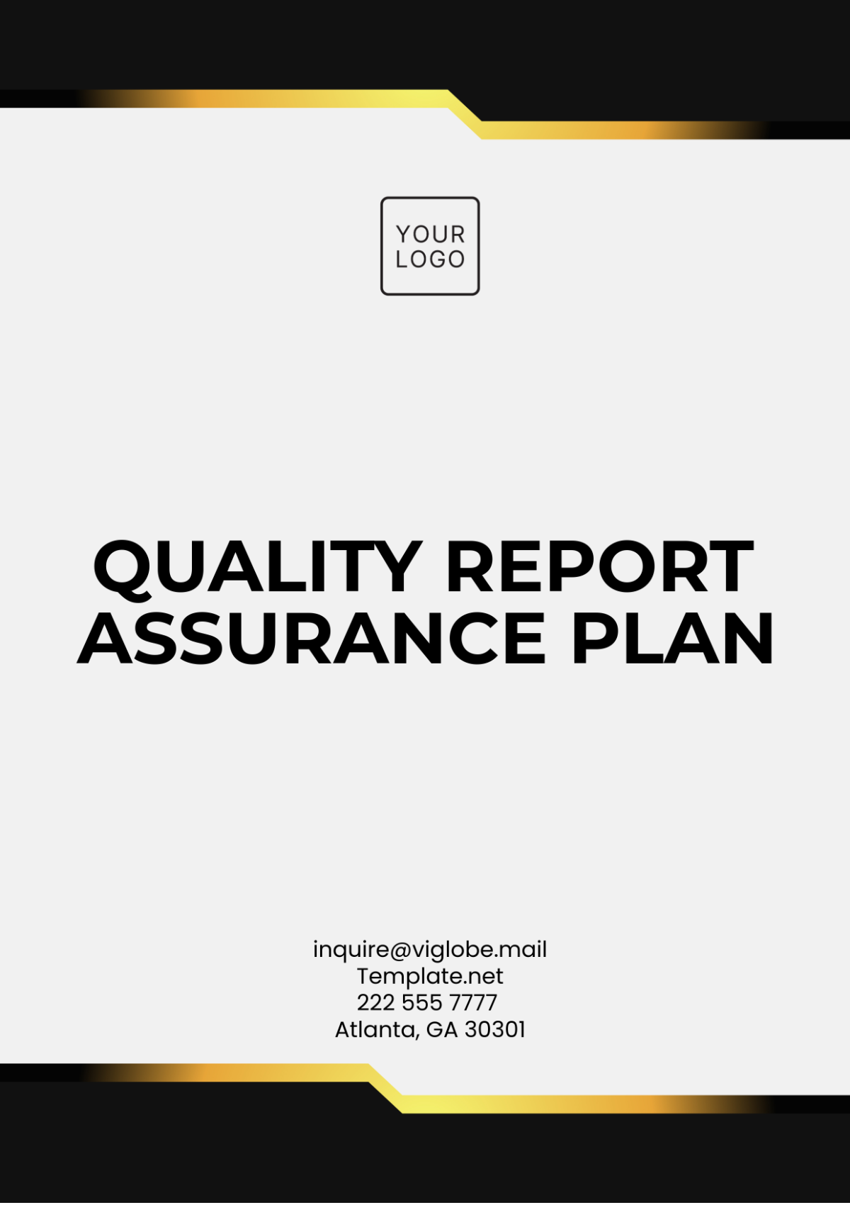 Quality Report Assurance Plan Template - Edit Online & Download