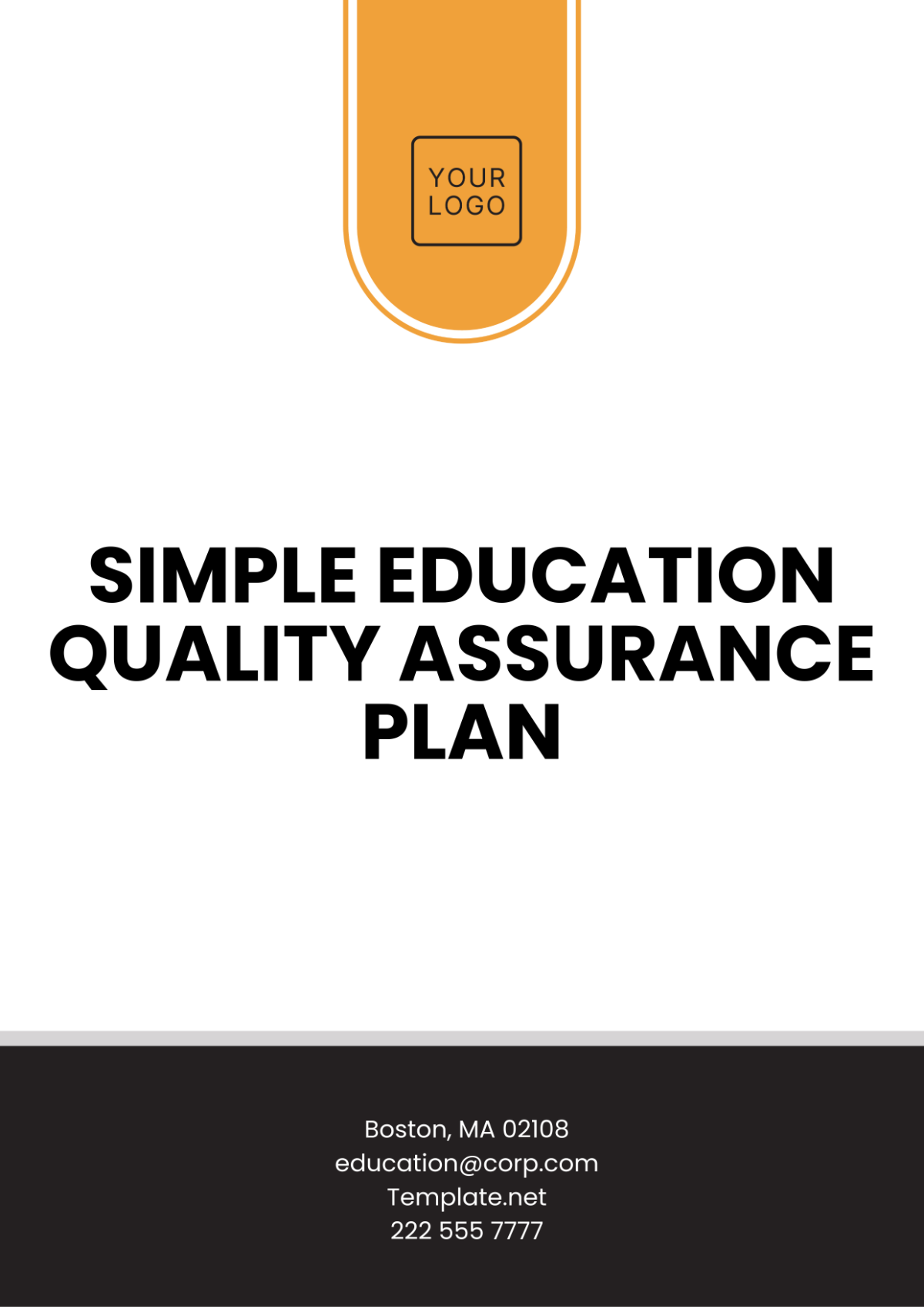 Simple Education Quality Assurance Plan Template - Edit Online & Download