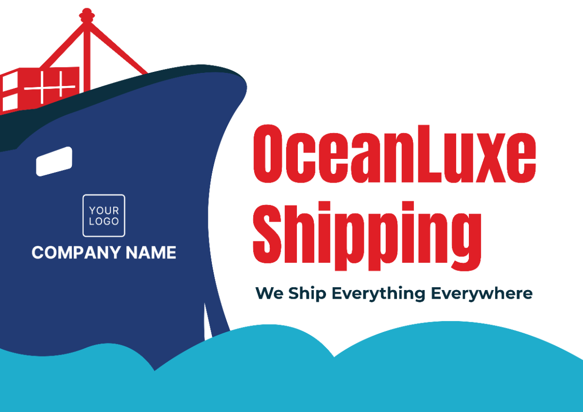 Shipping Company Signage Template - Edit Online & Download