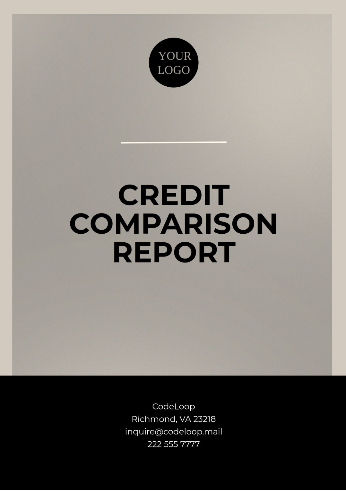 Credit Comparison Report  Template - Edit Online & Download