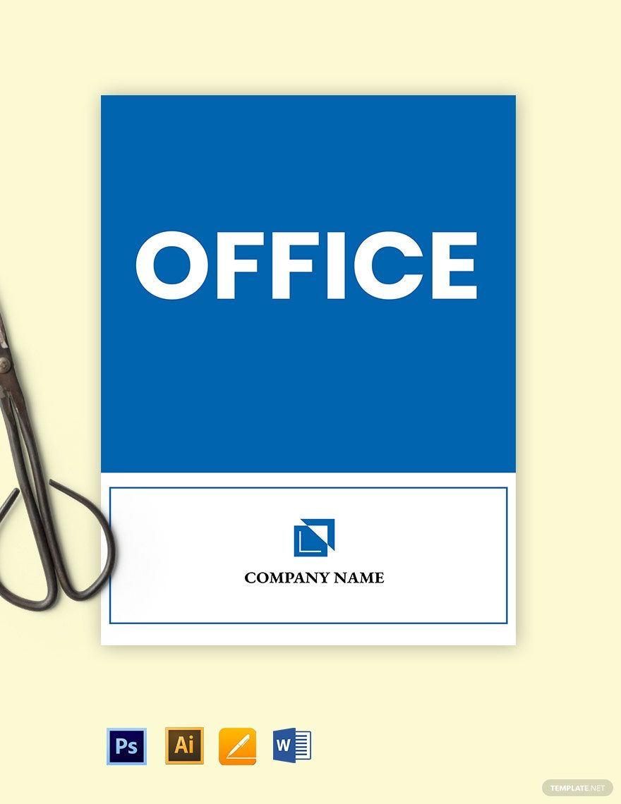 Free Office Door Sign Template Download in Word, PDF, Illustrator, PSD