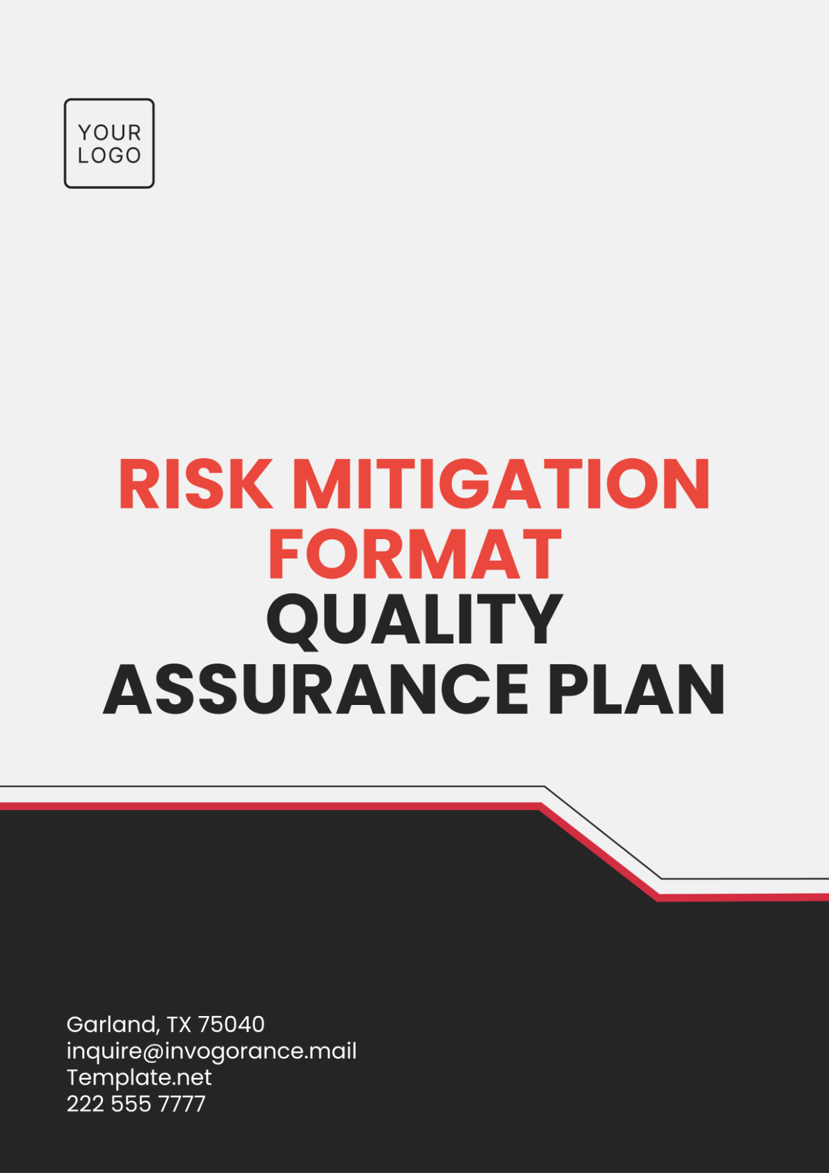 Risk Mitigation Format Quality Assurance Plan Template - Edit Online & Download