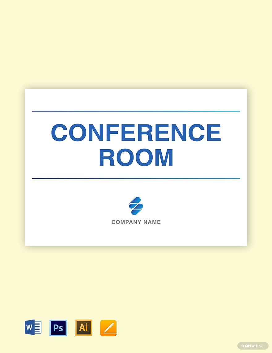 Conference Room Sign Template