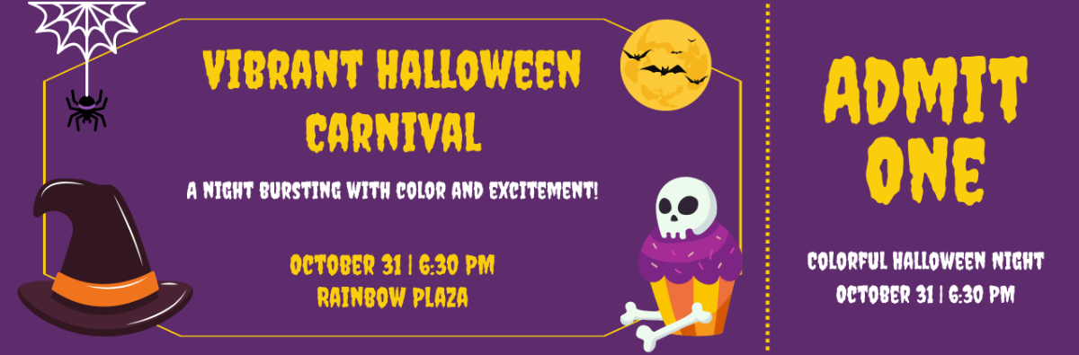 Free Colorful Halloween Ticket Template